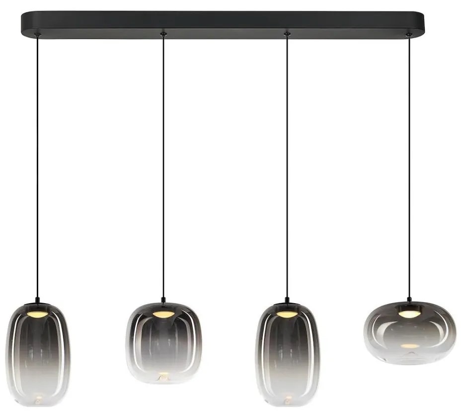 LED Пендел VASO LED/15W/230V черен/опушен