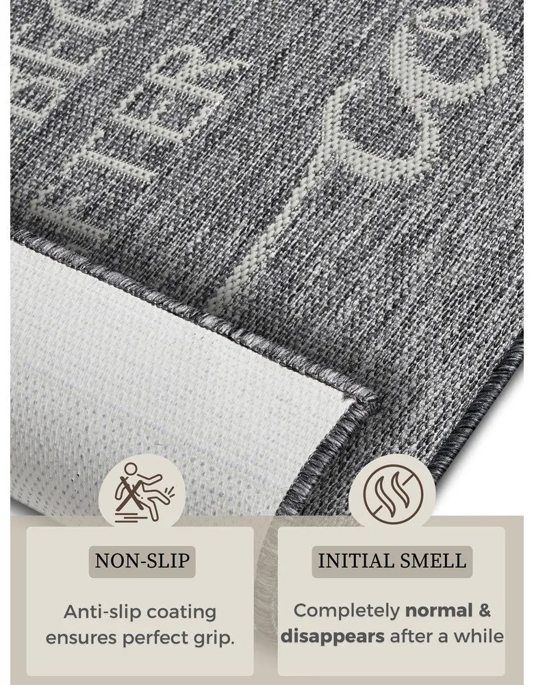 Сив килим 92x150 cm Cucina – Hanse Home