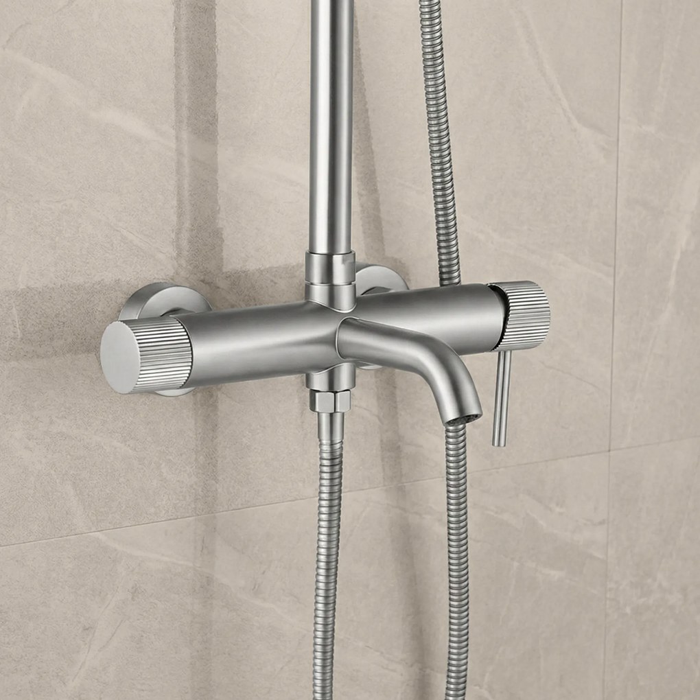 Комплект за душ Rea Lungo Stripe Brush Nickel