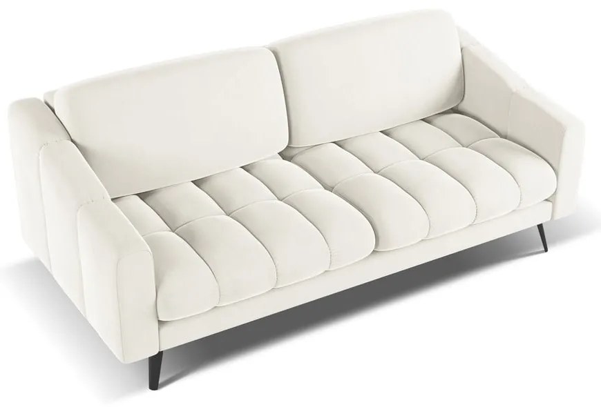 Бял кадифен диван 202 cm Nalu – Makamii