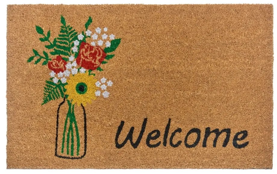 Килимче от кокосови влакна 75x45 cm Hello &amp; Flowers - Hanse Home