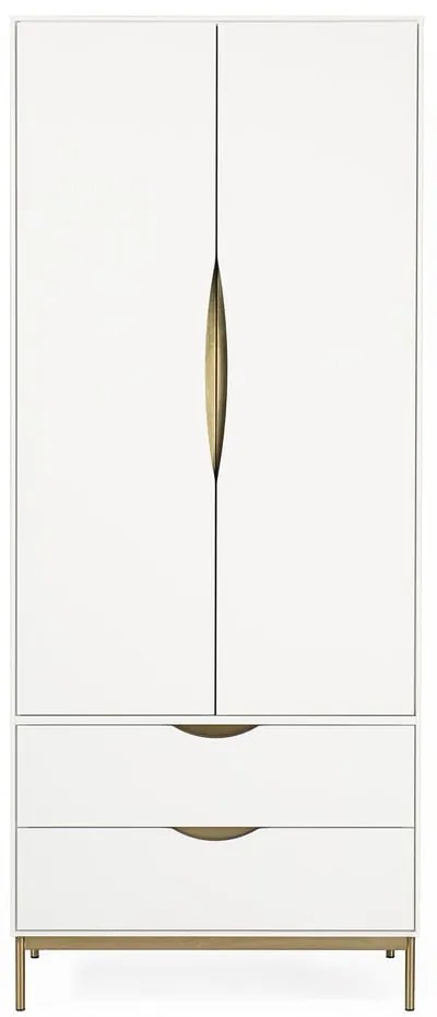 Бял гардероб 80x195 cm Kobe - Woodman