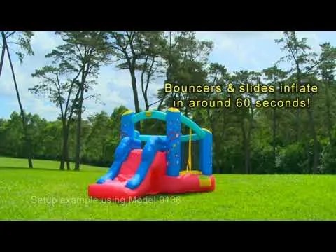 HAPPY HOP Игрален център къща с пързалка и топки 455x330x265