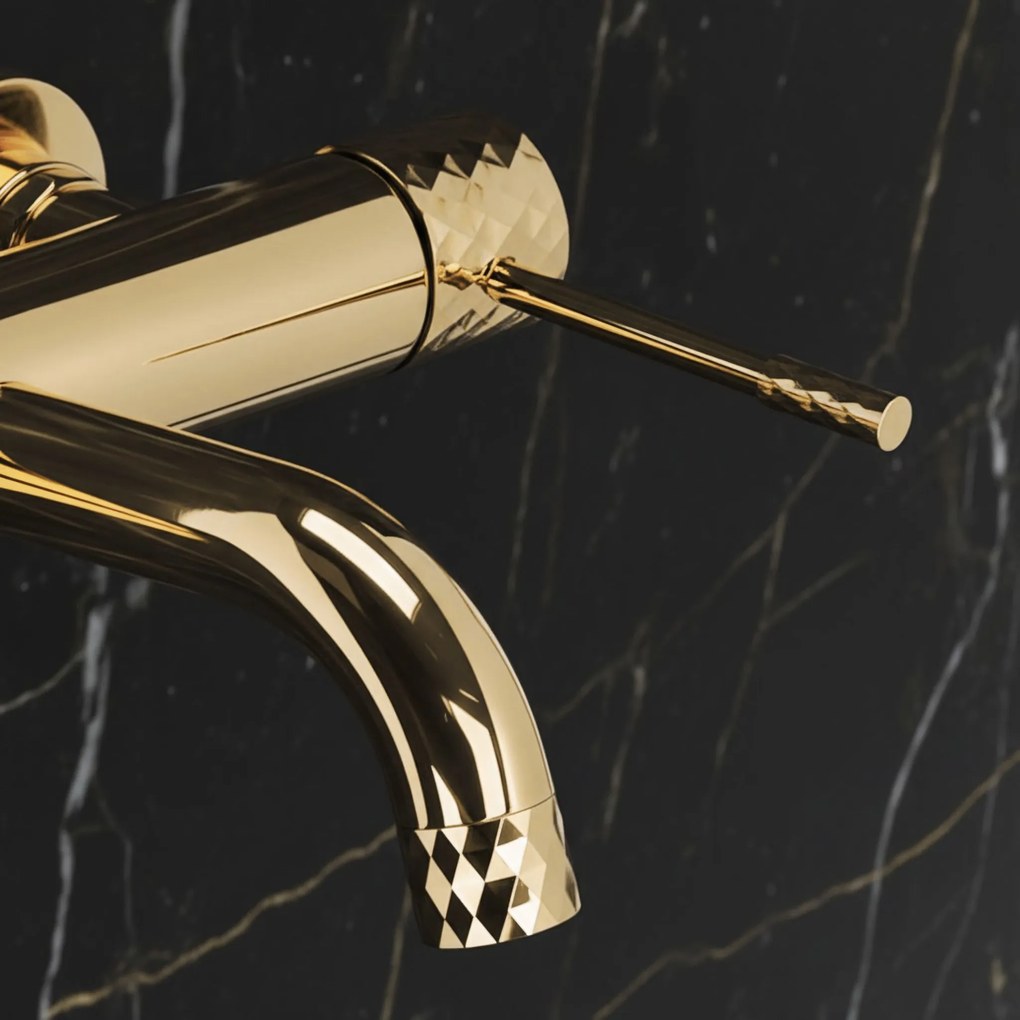 Смесител за вана Rea Lungo Diamond Gold