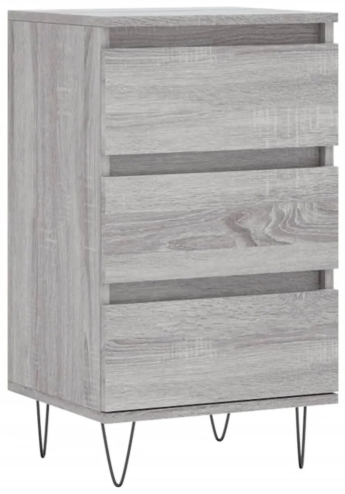831098 vidaXL Бюфет сив сонома 40x35x70 см инженерно дърво