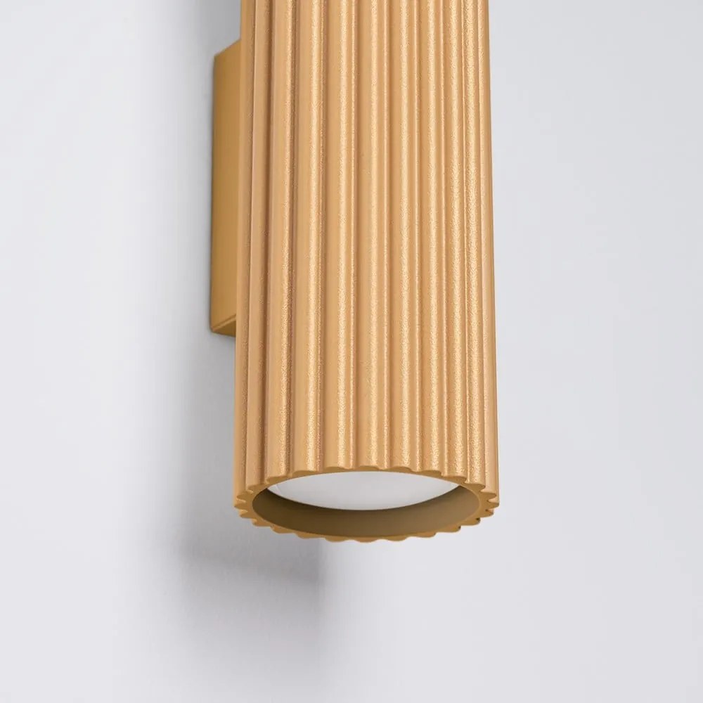 Стенна лампа в златист цвят Gleam – Sollux