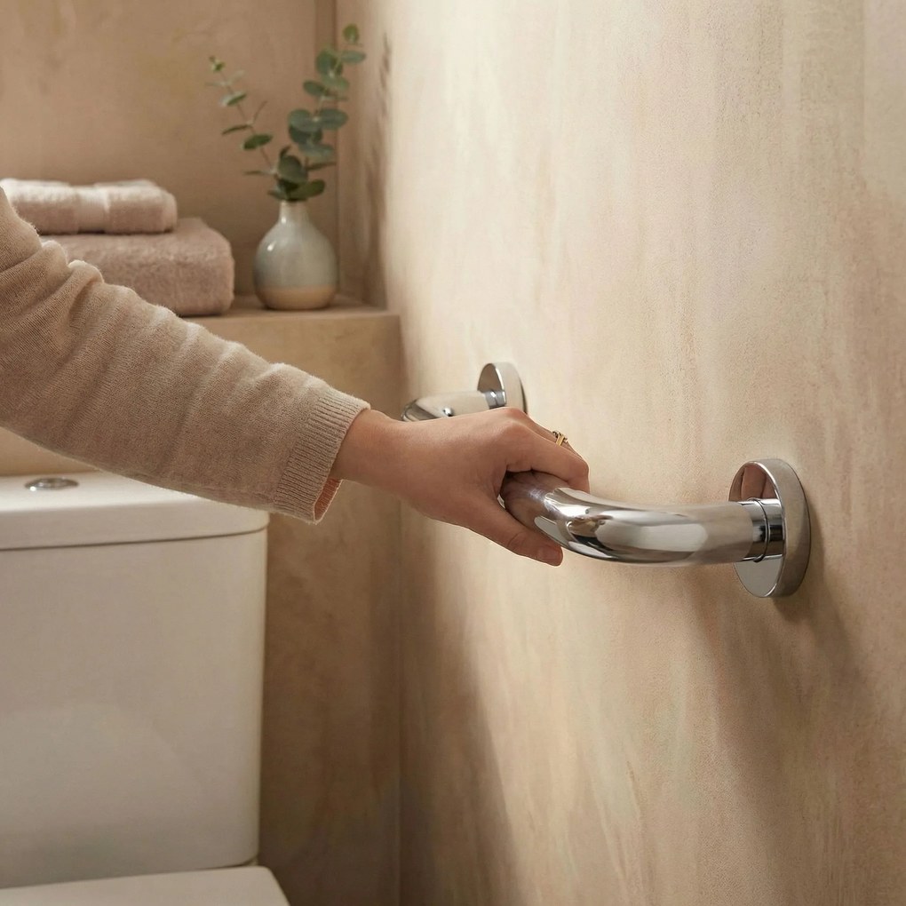 Прав дръжка за баня Chrome 40cm