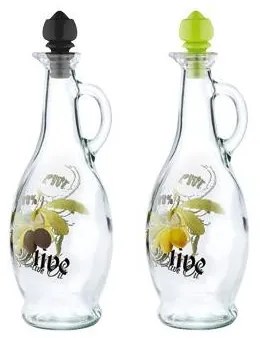 Стъклена бутилка за зехтин с различни декори 750мл "Kibele" M-152044 - Horecano