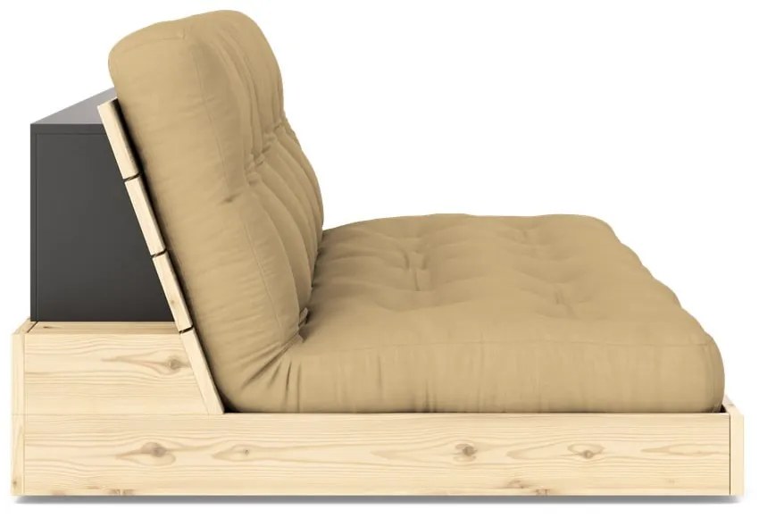 Разтегателен диван в цвят горчица 196 cm Base – Karup Design