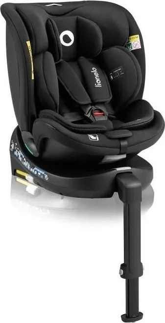 Lionelo - въртящо се автокресло с база NAVY i-Size 40–150 см, черно