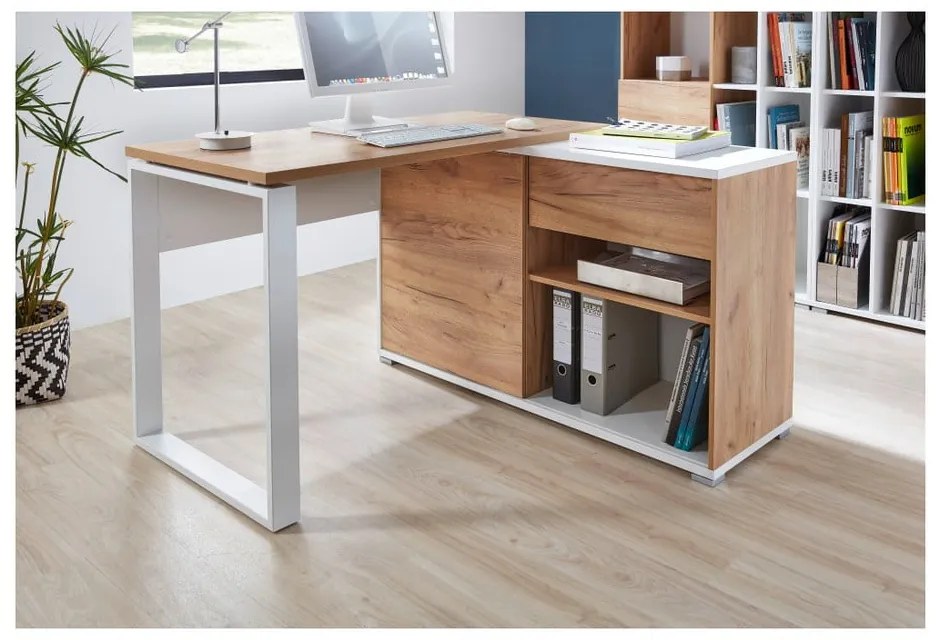 Работна маса от дъб 120x117 cm Lioni - Germania