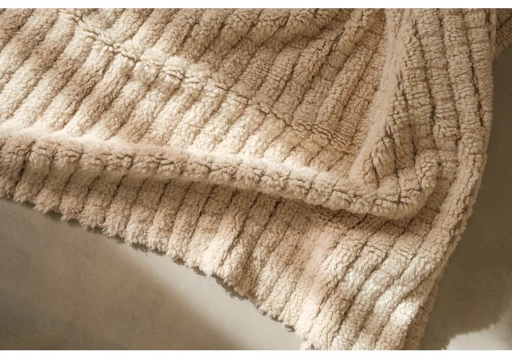 Ръчно изработен бежов вълнен килим подходящ за пране 80x140 cm Unexpected Wool – Lorena Canals