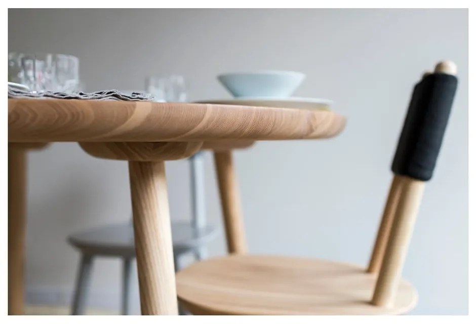 Маса за хранене от естествено масивно дърво , ⌀ 90 cm Naïve - EMKO