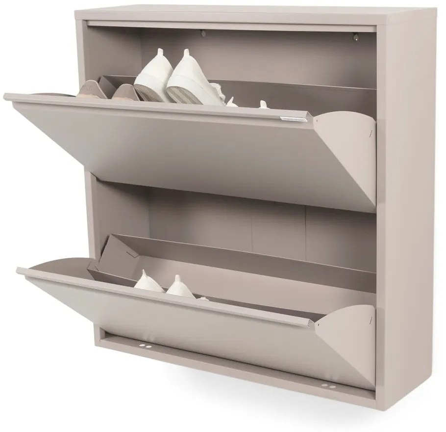 Кафяво-сива метална накланяща се стойка за обувки 75x77,5x22,5 cm Billy – Spinder Design