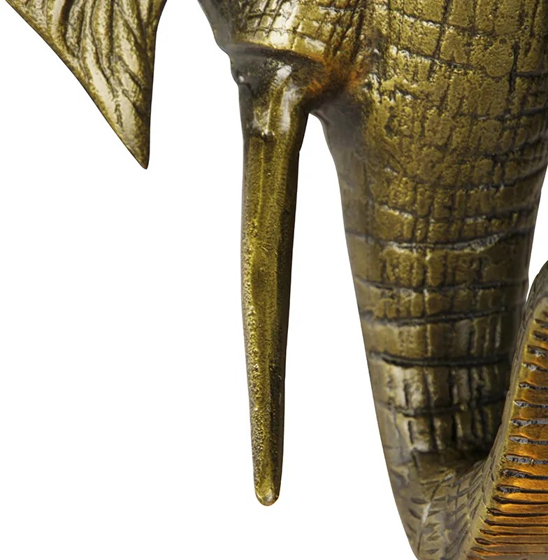 Винтидж стенна лампа златиста - Животно Слон