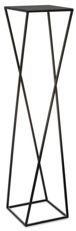 Стойка за цветя 100x24 см черна