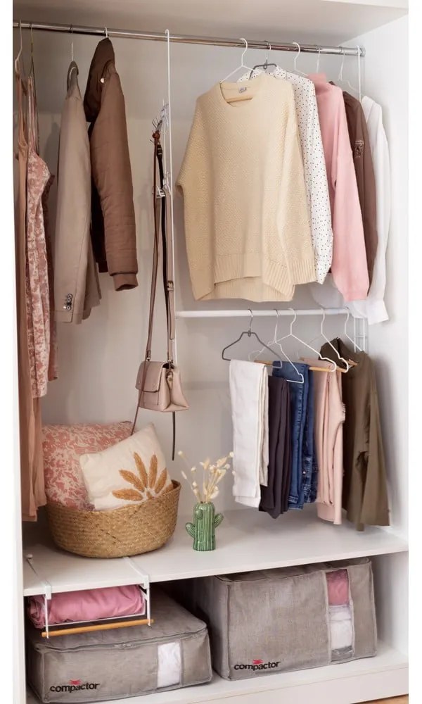 Сива компресионна кутия за съхранение , 210 л Oxford - Compactor