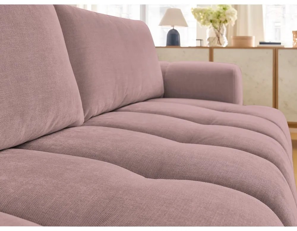 Розов сгъваем/с място за съхранение диван 251 cm Fuji – Bobochic Paris