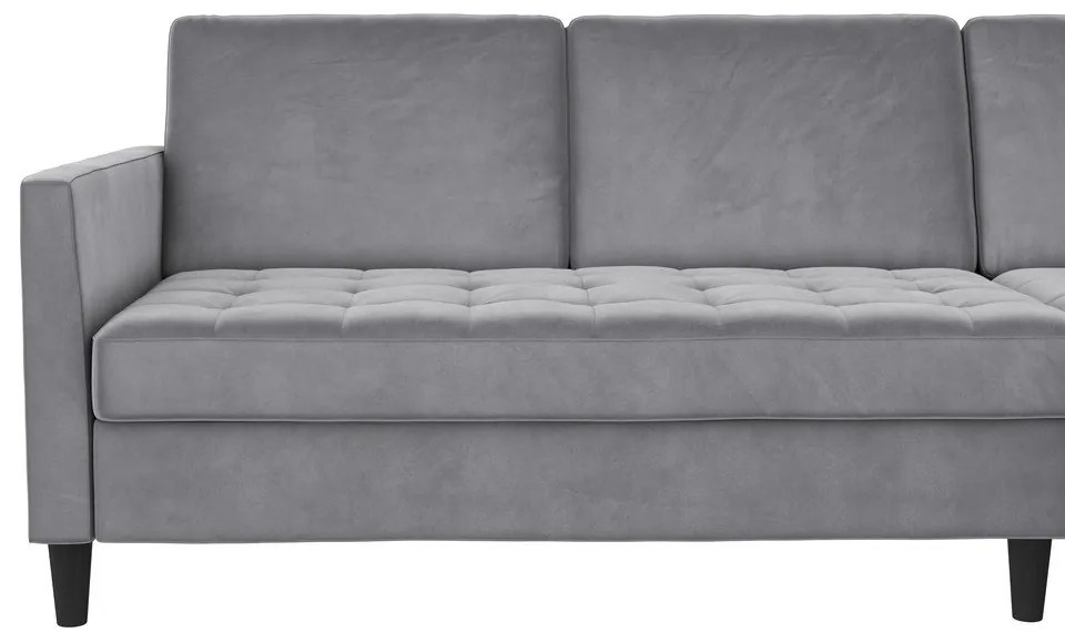 Светлосив кадифен ъглов диван Presley – Støraa