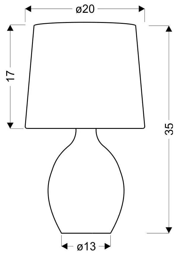 Бежова настолна лампа с текстилен абажур (височина 35 cm) Ambon - Candellux Lighting