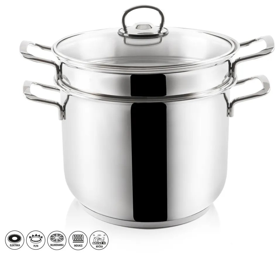 Съд за паста от неръждаема стомана с капак Anett, 6 л - Orion