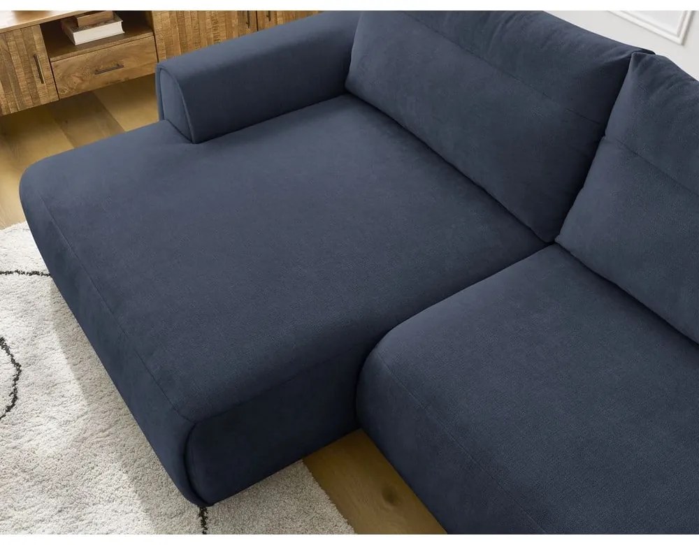 Тъмносин ъглов диван Aden – Bobochic Paris