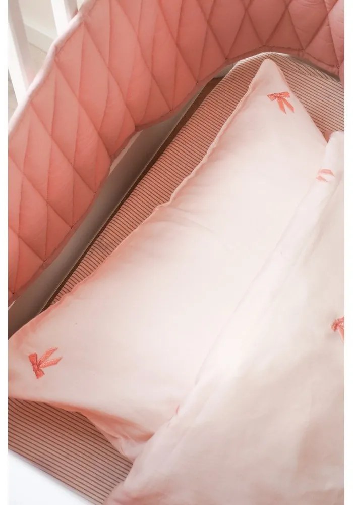 Светлорозов калъф за матрак за детско легло от органичен памук 365 cm Blossom Pink – Cam Cam Copenhagen