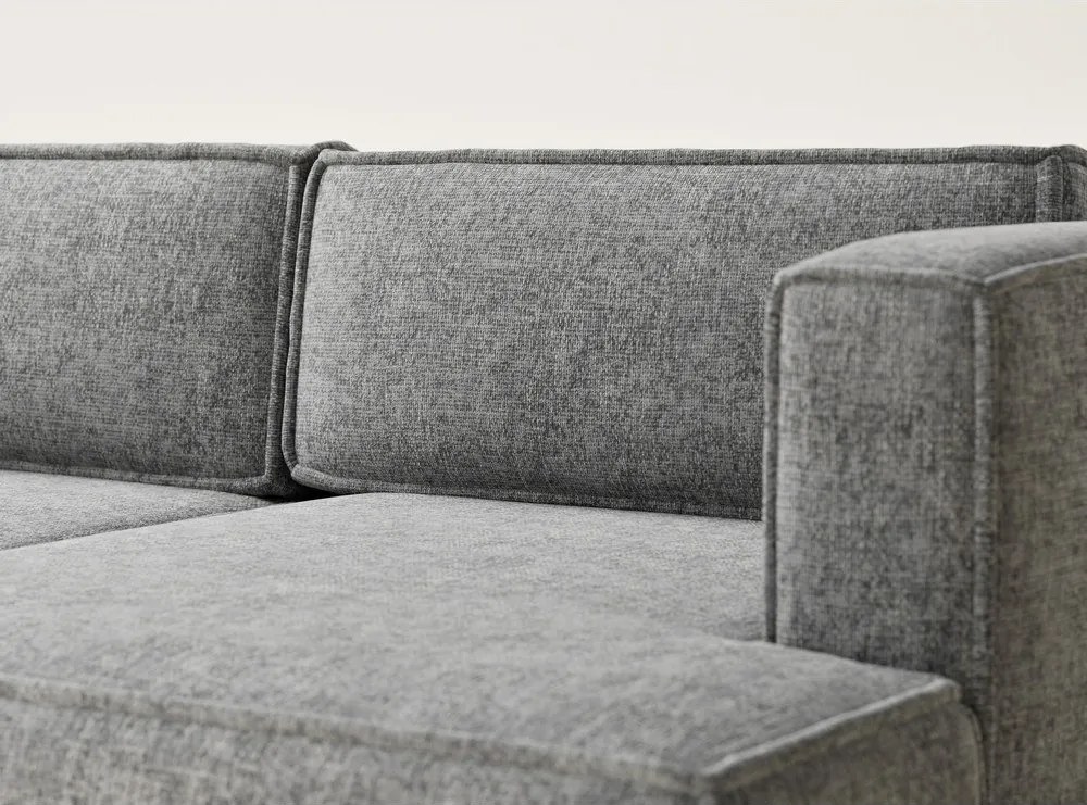 Сив шенилов сгъваем/с място за съхранение ъглов диван (десен ъгъл) Velto – Maison de Rêve