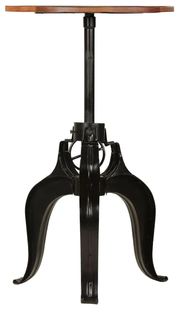 245267 vidaXL Бар маса, регенерирано дърво масив, 60х(76-110) см