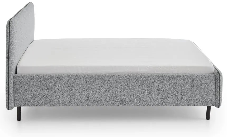 Светлосиво двойно легло 180x200 cm тапицирано без ламелно дъно Primo – Meise Möbel