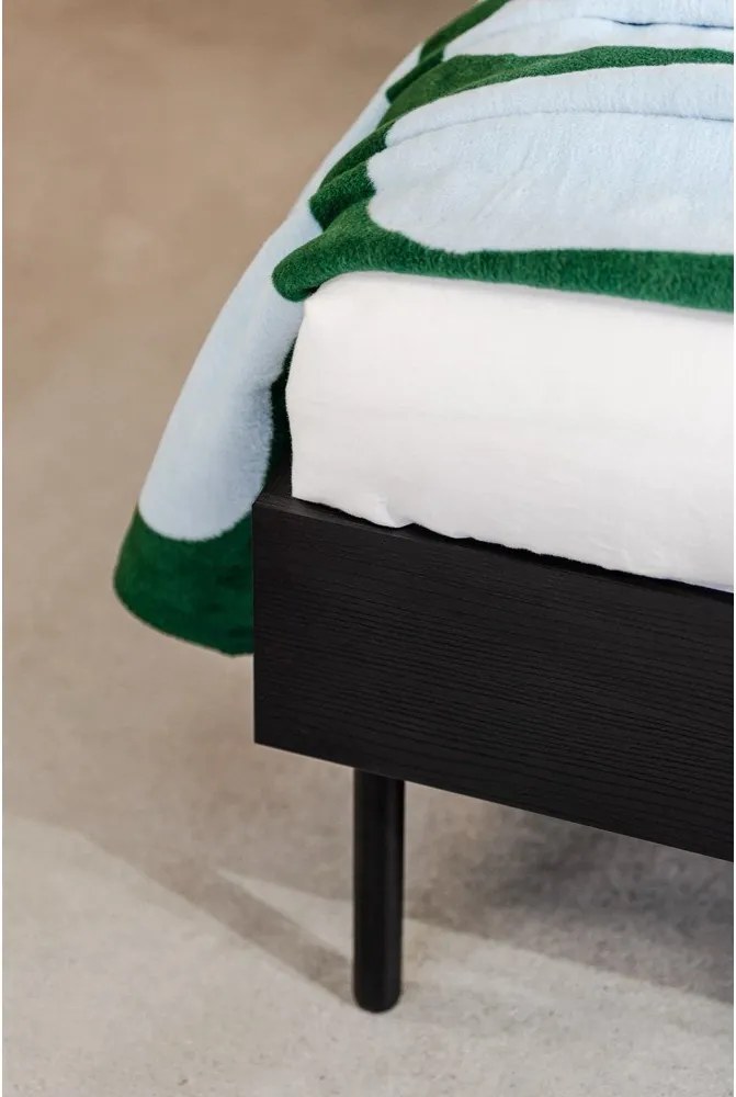 Черно двойно легло 160x200 cm тапицирано/ПДЧ с включена подматрачна рамка Streiko – noo.ma