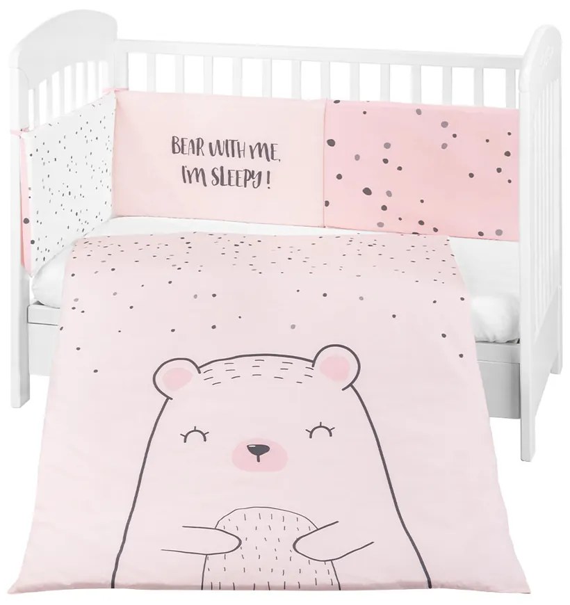 KIKKA BOO Сет 2 части EU STYLE 60х120 BEAR WITH ME PINK