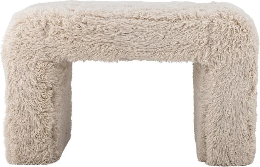 Бежова табуретка от изкуствен косъм Bobbie – Bloomingville
