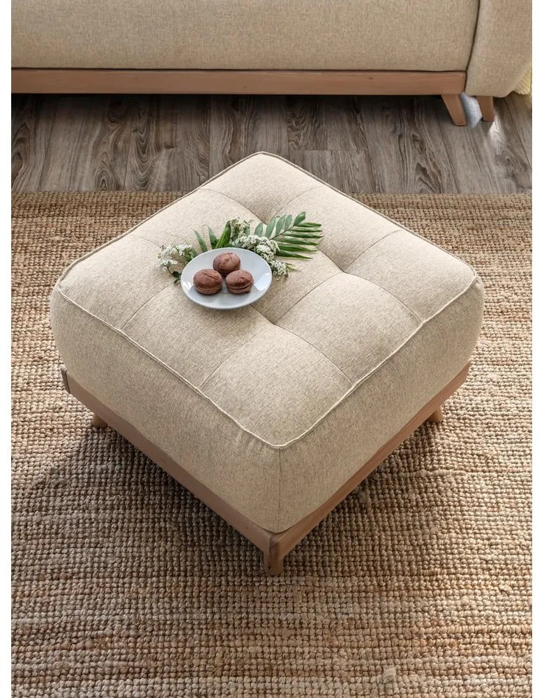 Бежова табуретка за крака Dazzling Daisy - Miuform