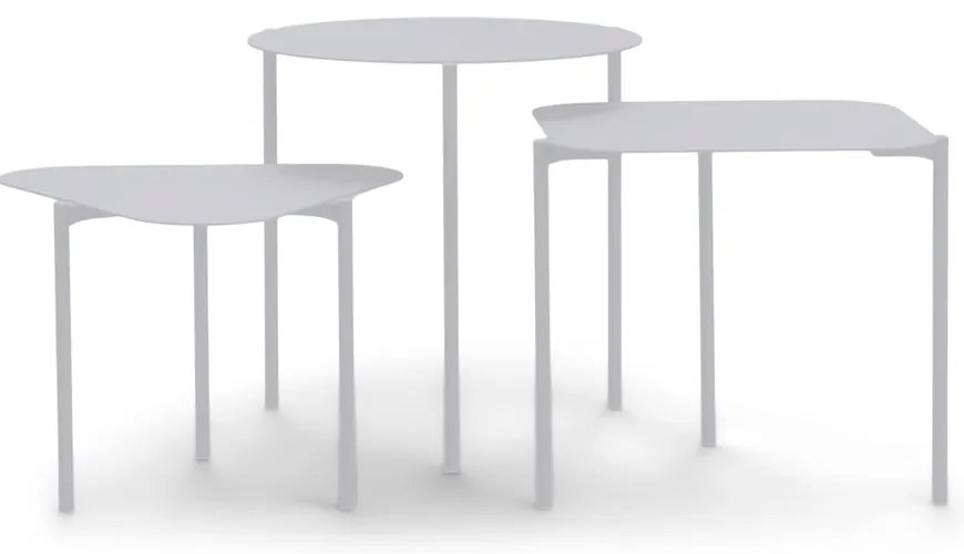 Метални кръгли масички за съхранение в комплект от 3 46.5x46.5 cm Do-Re-Mi - Spinder Design