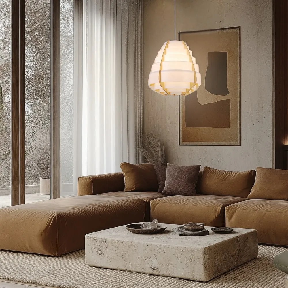 Бяло висящо осветително тяло Nagoja – Candellux Lighting