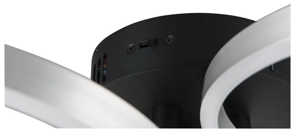 Черно и сребърно LED затъмняващо се осветително тяло за таван Caruso – Trio