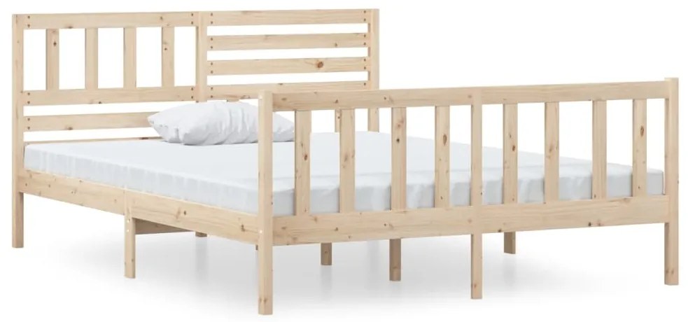 3101123 vidaXL рамка за легло 120x190 см Small Double дърво масив