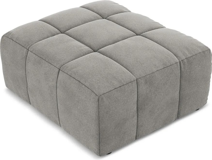 Сива кадифена табуретка Aloha – Makamii