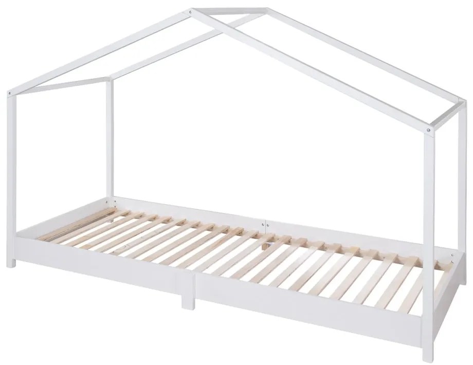 Бяло детско легло тип къща 90x200 cm Montessori – Roba
