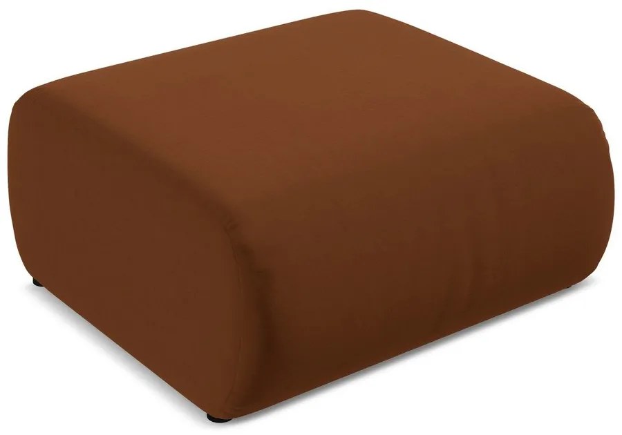 Оранжева/кафява кадифена табуретка Ekahi – Makamii