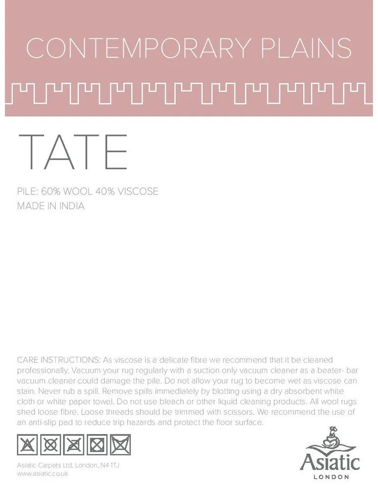 Светлокремав килим , 120 x 170 cm Tate Tonal Textures - Asiatic Carpets