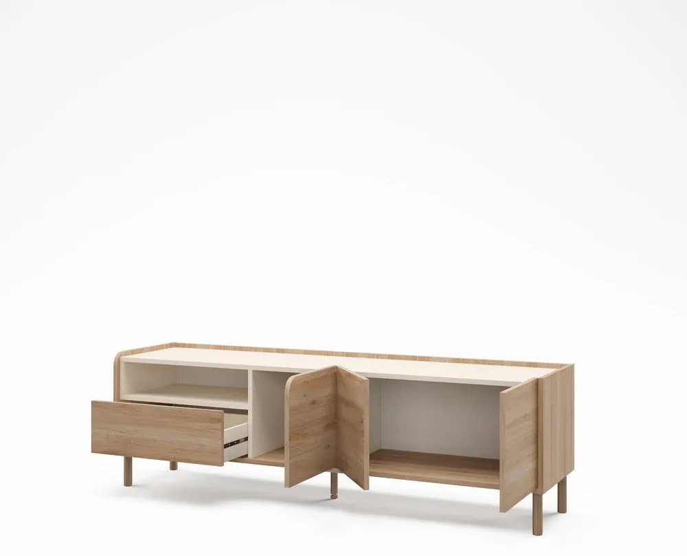 Маса за телевизор от дъбов декор в естествен цвят 180x55,5x44 cm Monza – Marckeric