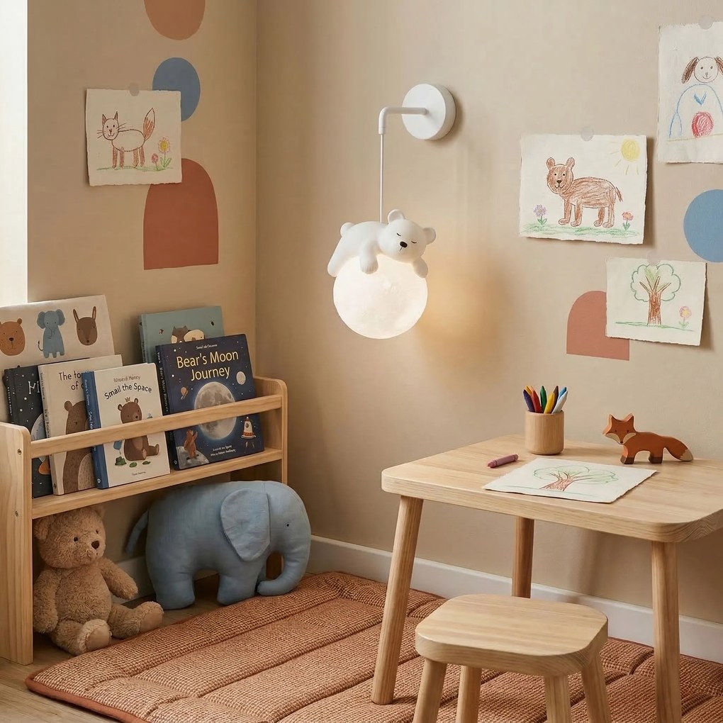 СТЕННА ЛАМПА АПЛИК WHITE BEAR G161-1W