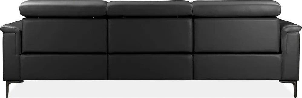 Черен ъглов диван от изкуствена кожа (десен ъгъл) Lund – Støraa
