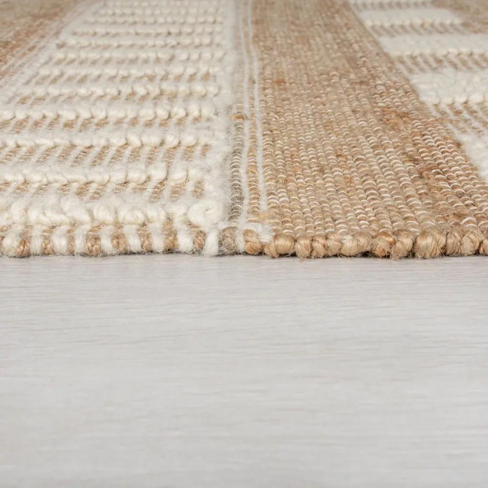 Бежов килим от юта , 120 x 170 cm Medina - Flair Rugs