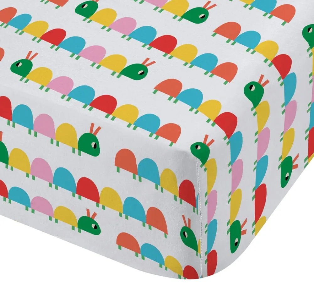 Еластичен единичен детски чаршаф 90x190 cm Curious Caterpillar – Catherine Lansfield