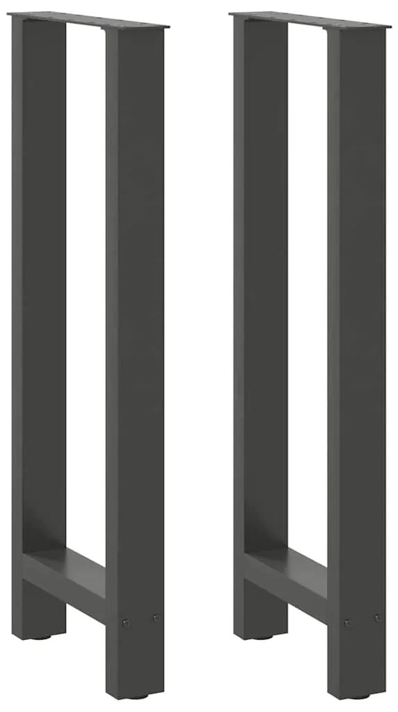 4013338 vidaXL Крака за бар маса, антрацит, 2 бр., 40 x (100-101) см, стомана