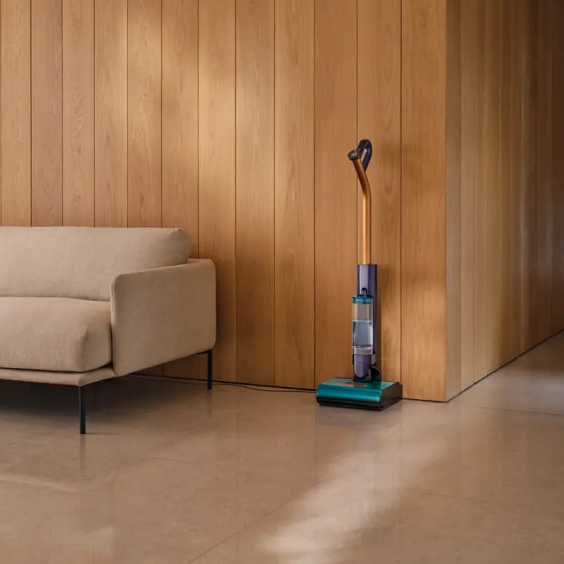 Уред за мокро и сухо почистване Dyson Clean+Wash Hygiene 432030-01, 530/760 мл, 45 мин, 350 м2, 4 режима, Самозадвижване, Сушене на ролката, Пруско синьо/меден