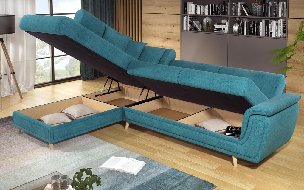 Разтегателен ъглов диван + клик-клак механизъм Принцес Премиум